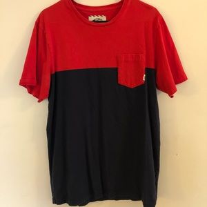 Vans Pocket Tee | Red and Blue Size Large